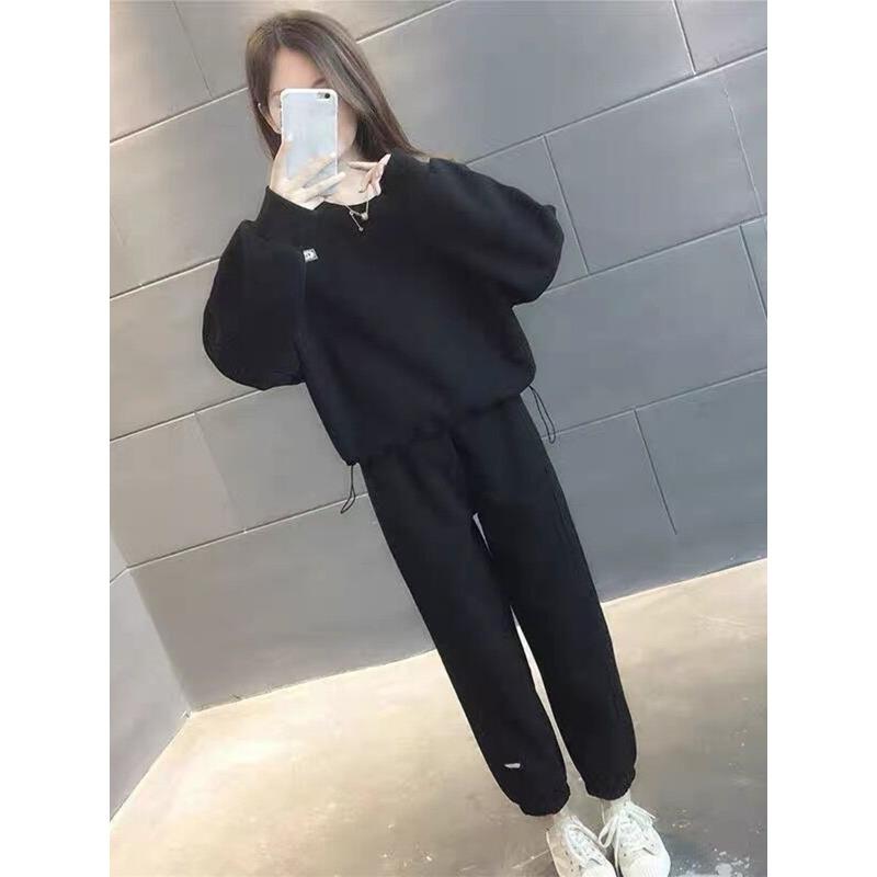 Καθημερινό Αθλητικό Κοστούμι για Γυναίκες Άνοιξη και Φθινόπωρο Ενημερωμένο Μοντέρνο Άνετη Εφαρμογή Αδυνατιστικό Φούτερ Δύο Τεμαχίων Συλλογή