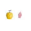 Porcelain Fruit Sculpture Ornament Collectible Table Statue Geometric Decor for Festival Office