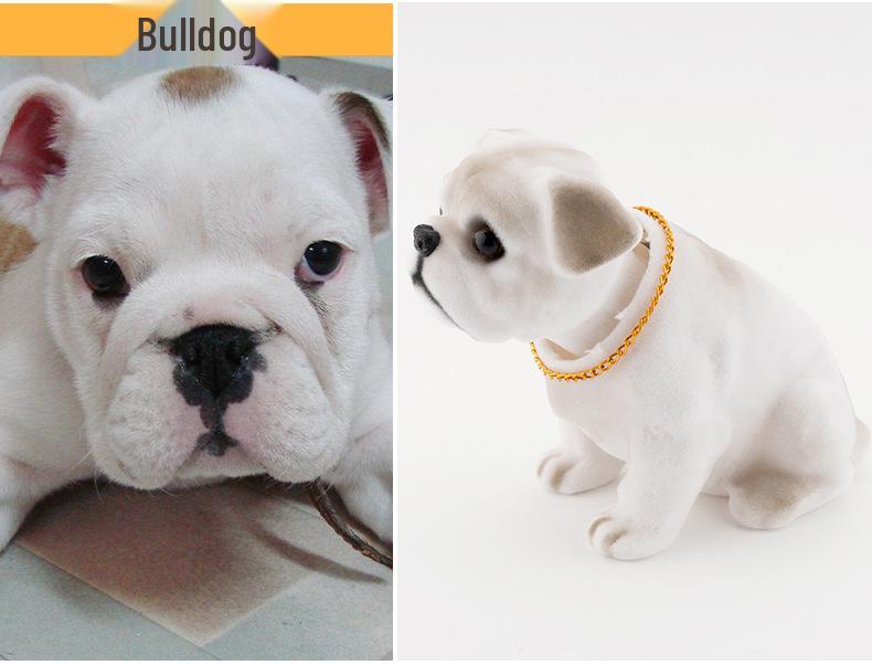 Resin Shaking Head Dog Figurine Car Ornament