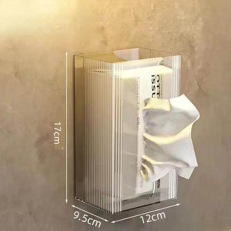 Punch-free Toilet Paper Holder Box Waterproof Storage Toilet Paper Storage Rack Paper Towel Kitchen Bathroom Storage Box
