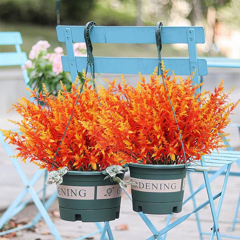 1/3/5Pcs Lavender Artificial Flower Autumn Plastic Fake Flowers for Home Decor Outdoor Garden Wedding Thanksgiving Decoration