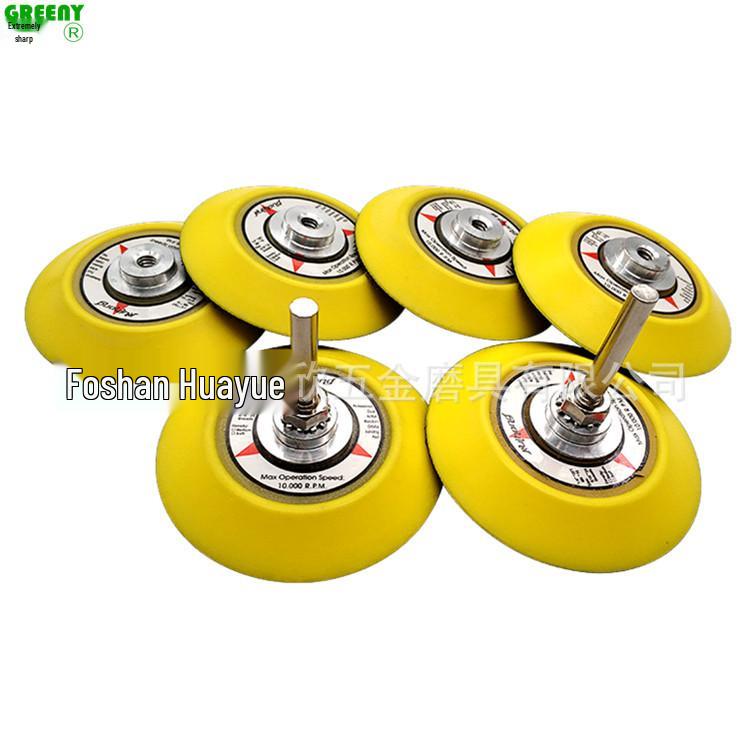 3-Inch Flocked Sandpaper Pad with Handle, 75mm Suction Cup for Electric/Pneumatic Grinder