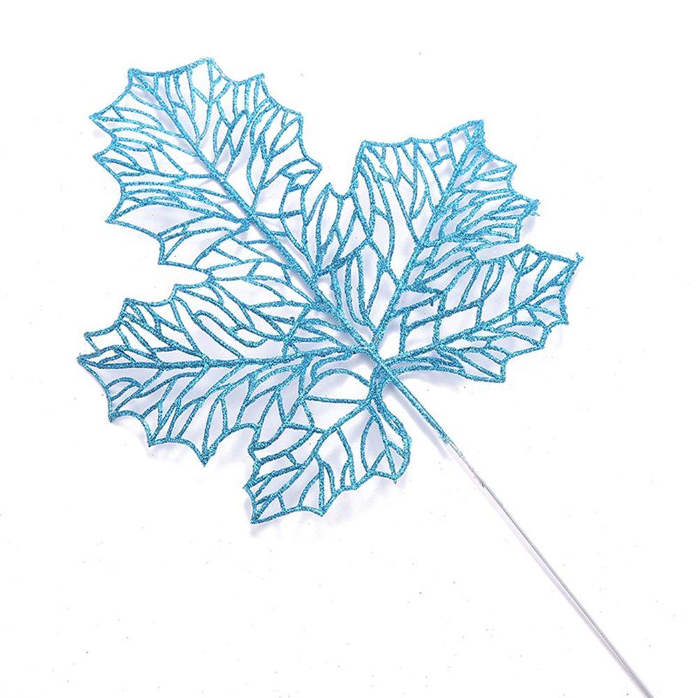 Wedding Home Glitter Glitter Leaves Christmas Tree Decor Artificial Flower Christmas Decorations