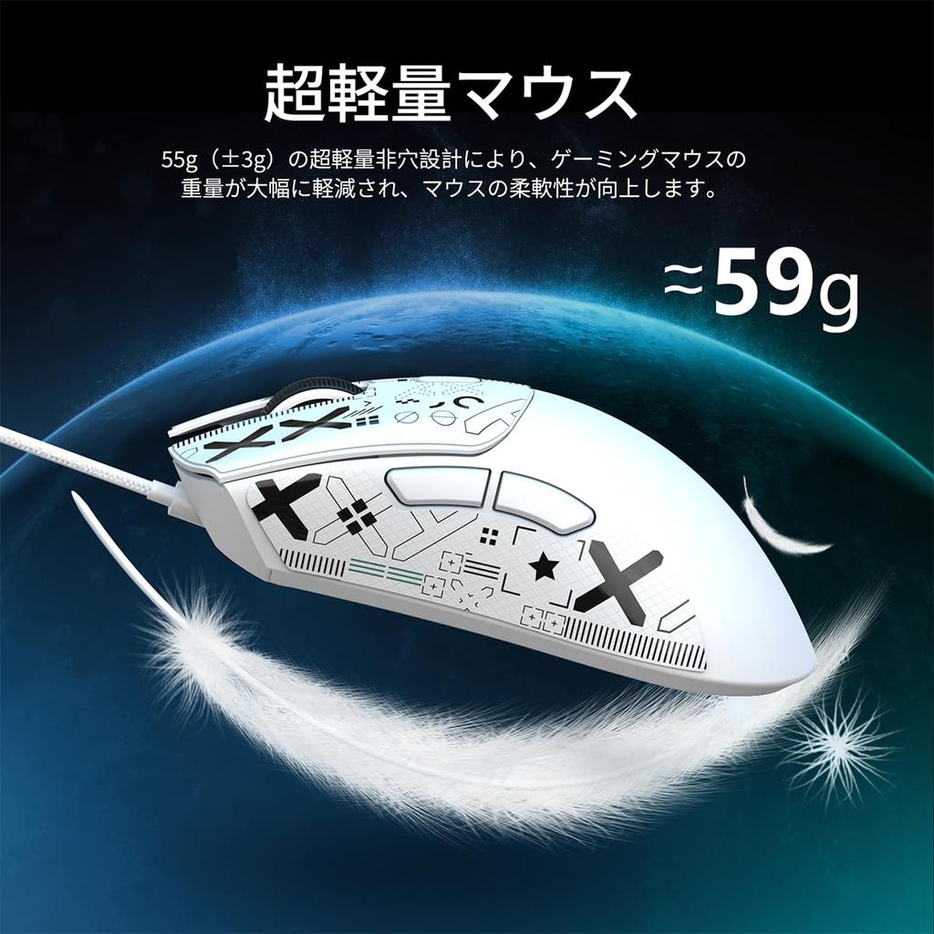 MAMBASNAKE x ATTACK SHARK R1 Herní Bezdrátová PAW3311 Vysoká Vysoká Nízká 18000 DPI TTC Herní 200 Hodin Nepřetržitého Ergonomického Kompatibilního Japonského Myš,