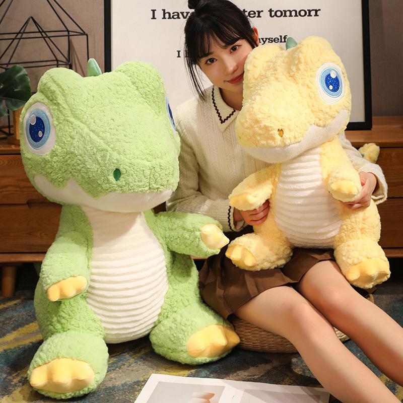 Squishy Dinosaur Plush Toy Soft Cartoon Big Eyes Dino Plush Doll Kawaii Animal Kids Birthday Gifts Stuffed Hug Pillow Cushion