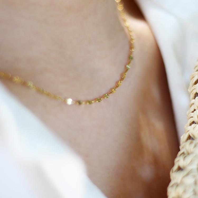 18K Gold Stainless Steel Clavicle Necklace - Sexy Ins Style
