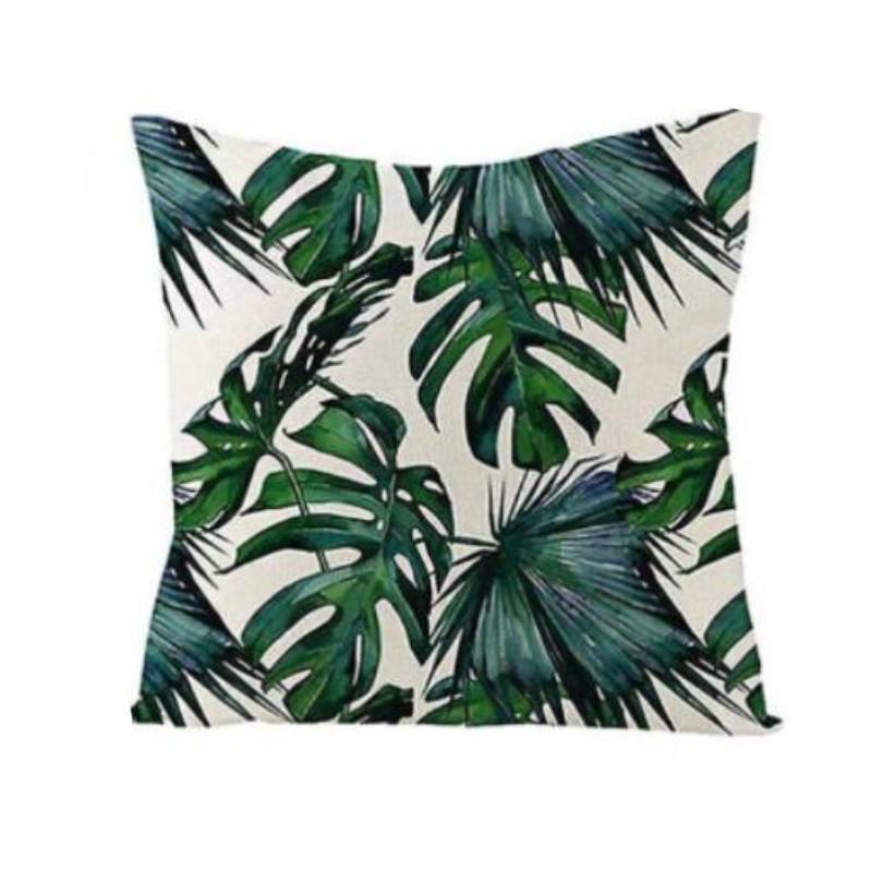 Green Garden Outdoor Cushion Covers Set With Linen Fabric For Patio Lounge Decor