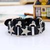 Gothic Pentagram Adjustable Bracelets Wristband Buckle Belts Star Cuff Jewelry