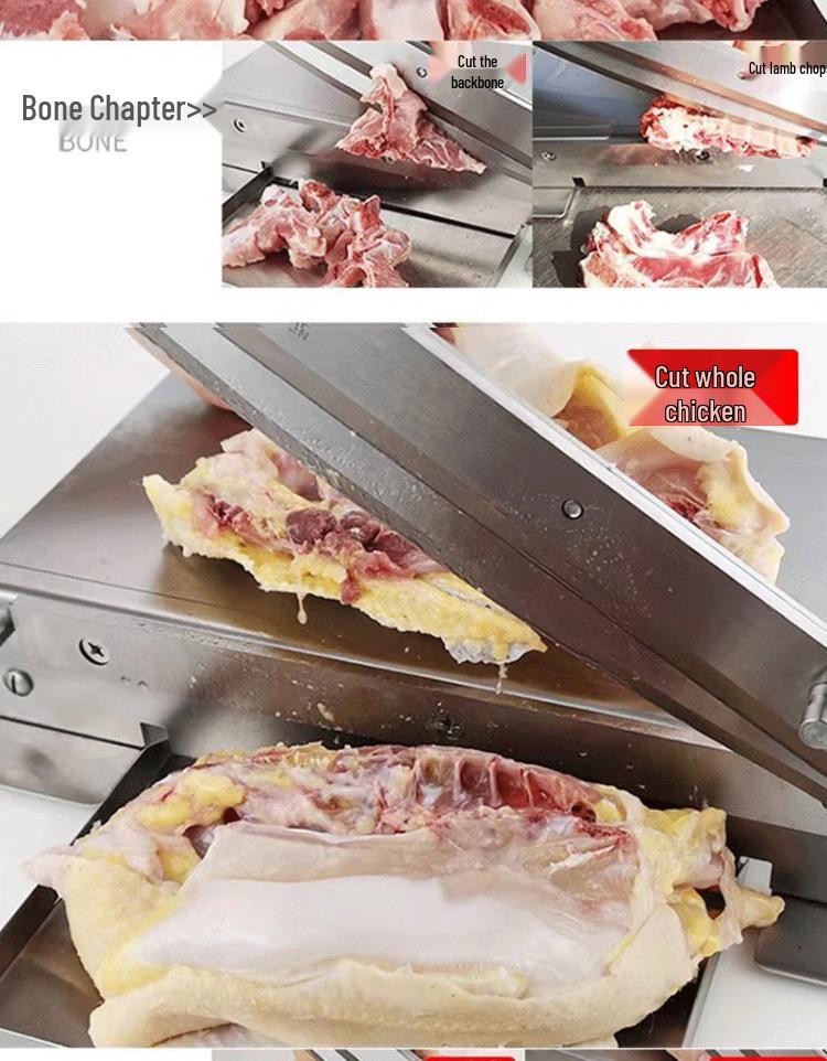 Manual Multi-Functional Stainless Steel Meat Slicer and Bone Chopper for Lamb, Chicken, and Duck