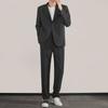 Men's Trendy Korean-Style Casual Business Suit, Spring 2024, Handsome Solid Color, No Ironing Required