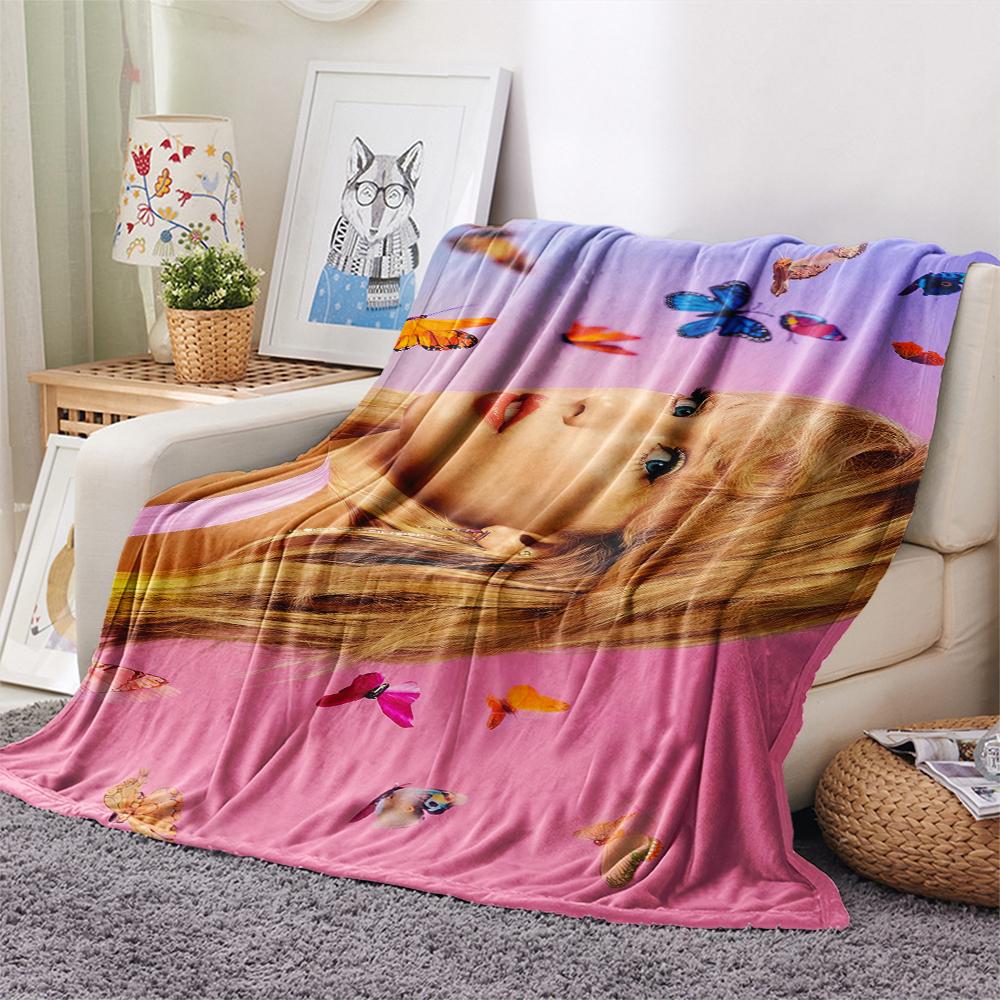 1 pièce Couverture en Flanelle Imprimé Taylor, Haute qualité Toutes Saisons, Décoration d'Intérieur, Chaleur et Confort, Parfait pour les Cadeaux de Noël