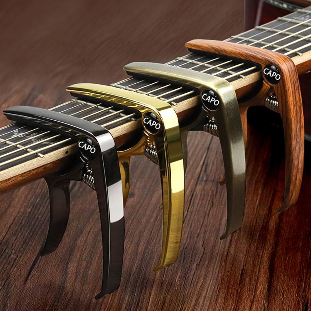 Metal Guitar Capo Guitar Tuner Clamp Zinc Alloy Professional Key Trigger Capo for Acoustic Electric Guitar with Rubber Grip