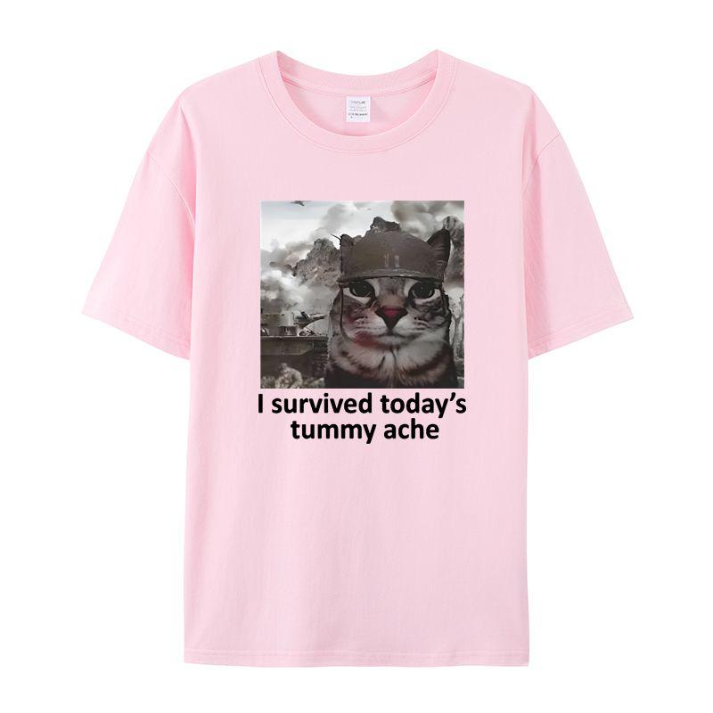 

Handsome Cat Pattern Men s Print T-Shirt Summer Vintage Kawaii Men s Women s Surfing Beach T-Shirt Unisex Breathable Casual Top S