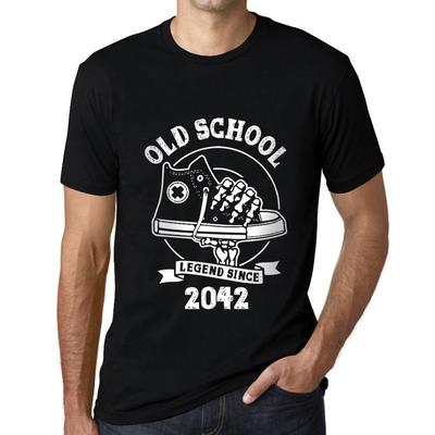 Herren Vintage T-Shirt Grafik T-Shirt Old School All Star Since 2042 Deep Black
