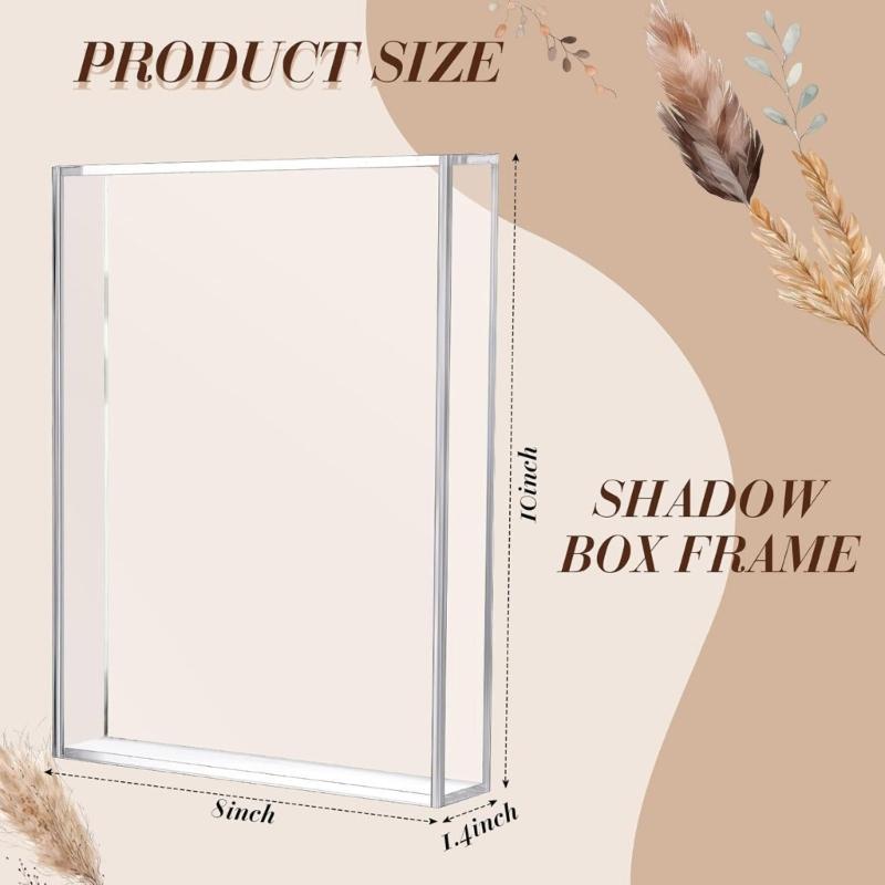 Akrylová vitrína DIY Stolní rámeček na vystavení Průhledná krabička na vzpomínky pro sušené květiny do místnosti/na narozeniny/svatby/večírky