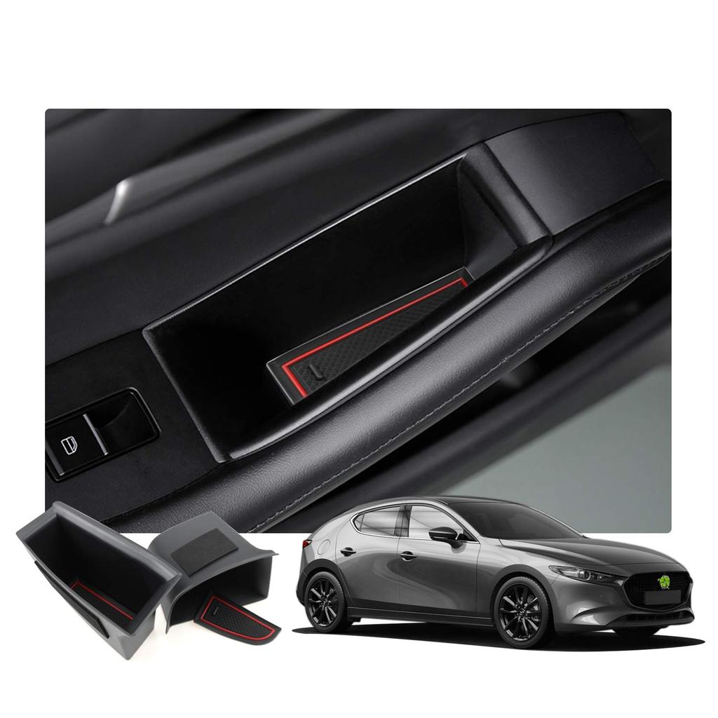 RUIYA Mazda 3 Door Pocket, Mazda 3, Door Handle Storage Box, Mazda3 Door Storage