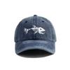 New White Fishbone Printed Baseball Cap, Vintage Style, Fashionable And Versatile For Both Men And Women