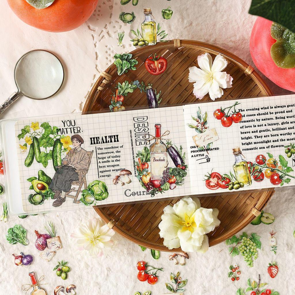 Natural Time Series Journal Stickers: Fresh Theme, 4 Styles, 6 Sheets/Pack