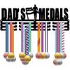 Metal Medal Holder Wall Mount Rack Black 15.7 X 4.7 Inch for Race Runner Swimmer Gymnast Display Up To 60 Medals Sports Award Organizer