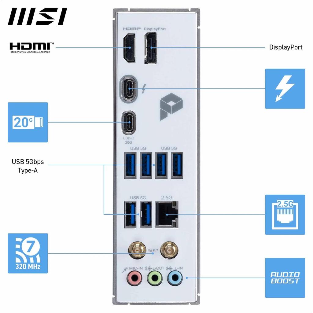 MSI PRO WIFI PZ ATX Motherboard MB6755 Z890-S