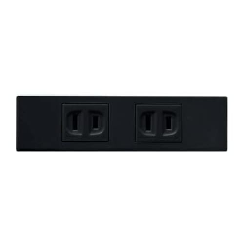 Panasonic S Plate Embedded Double Outlet Set Black WN100215B