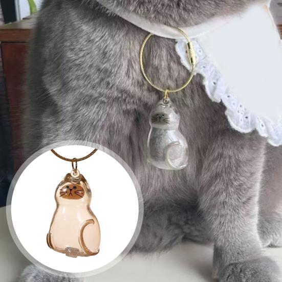 Cat Hair Storage Bottle for Collecting Cat And Dog Hair Transparent Pet Fur Keepsake Keychain with Tweezer Pet Memorial Gift
