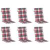 Garden Chair Cushions for High Back Chairs 6 Pcs 120 X 50 X 3 Cm Fabric