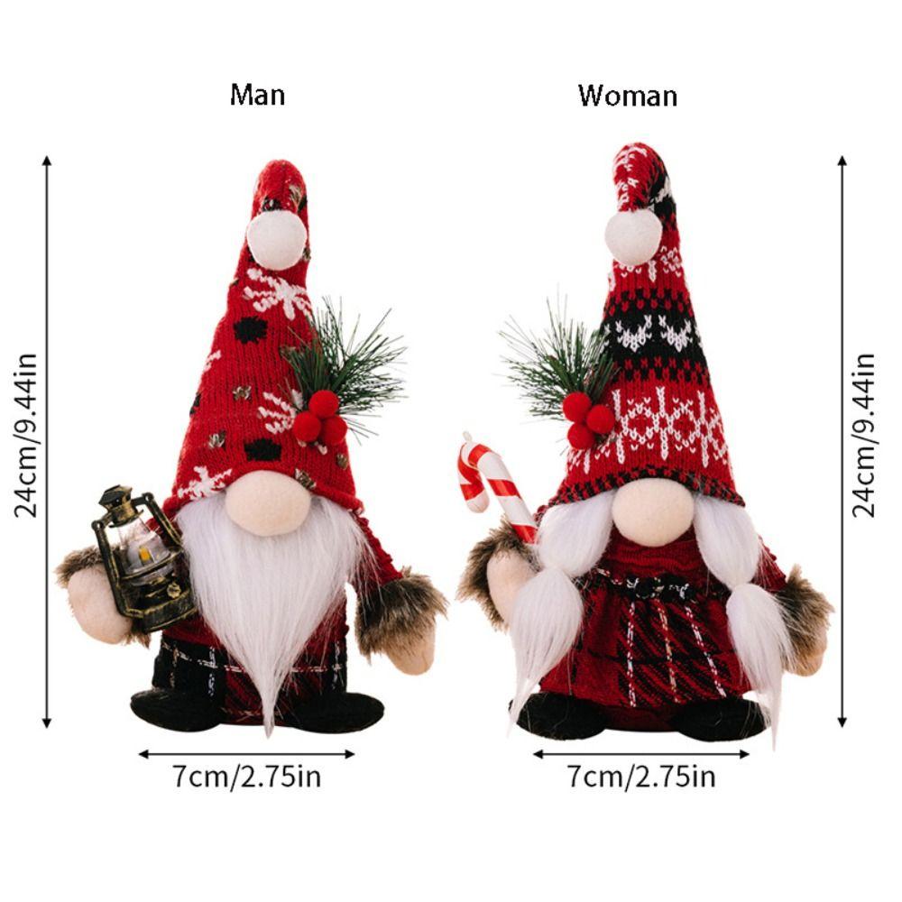 Non-woven Faceless Elf Doll Knitted Dwarf Doll Ornaments Cute Christmas Crutch Doll  Living Room