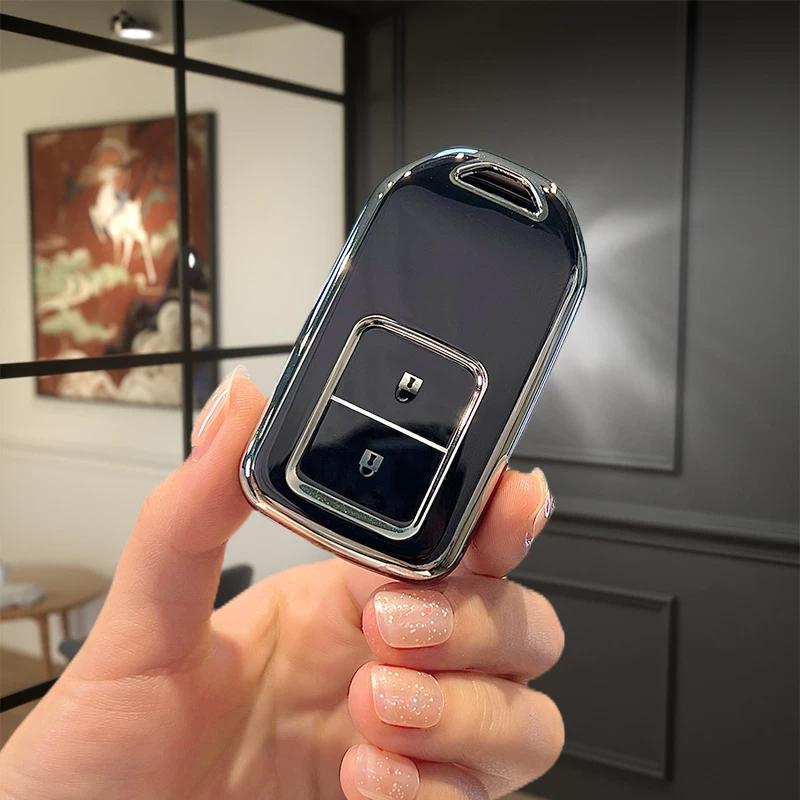 2/3/4/5 Buttons Tpu Car Key Cover Case For Honda Crv Xr-V Cr-V Fit Civic Accord Hr-V Hrv City Odyssey Shell Fob Holder Keyless