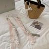 Korean Pearl Necklace Lace Scarf Summer Bags Handle Decor Fashion Hair Band  For Women Collarbone
