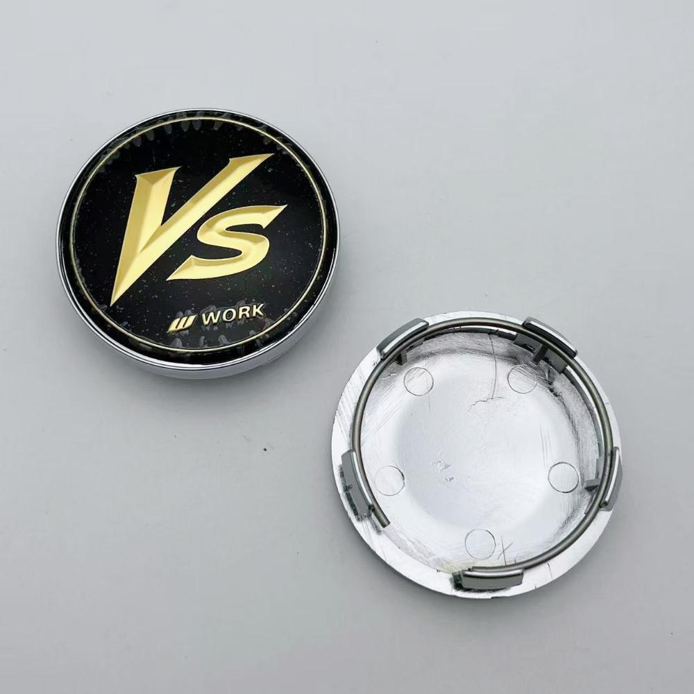 4pcs 58MM (I.D 54MM) VS W Work Logo Emblem Car Wheel Center Caps Car Accessories for Wheels Rim Hub Hubcaps Cnetre Cover Replace