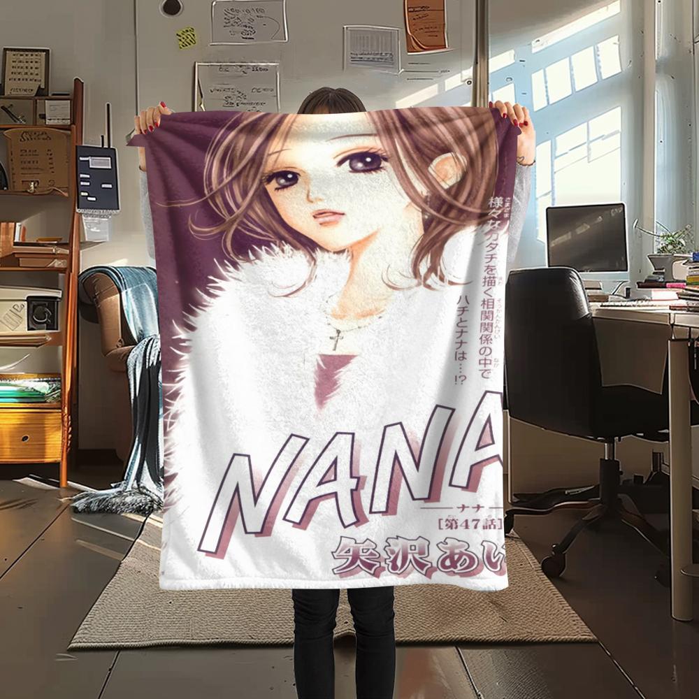 1 ks Flanelová deka s kresleným potiskem, Vysoce kvalitní, Pohodlná pro všechna roční období, Domácí dekorace, Teplo a pohodlí, Perfektní jako vánoční dárek k narozeninám