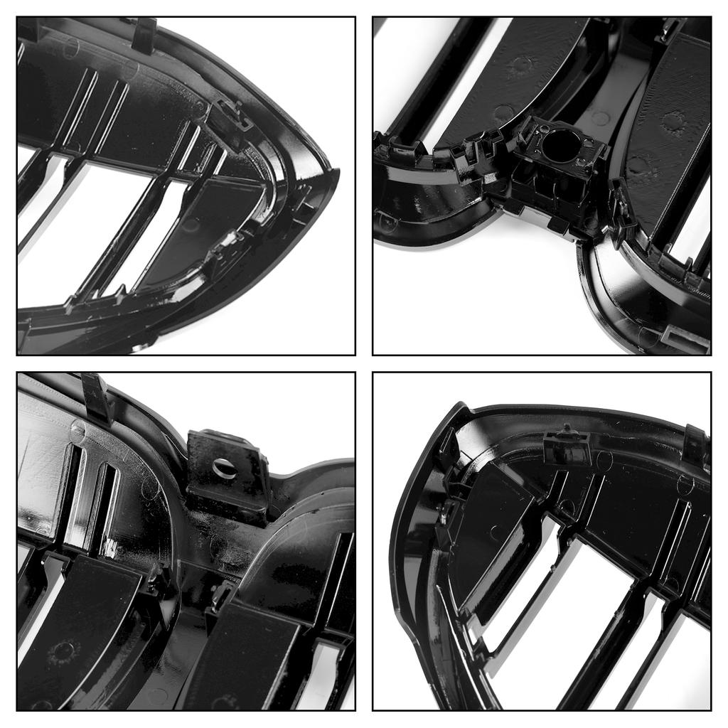 Black Dual Slat Kidney Grille Grill 51138072085 Fit BMW 3 Series G20 2019-2022