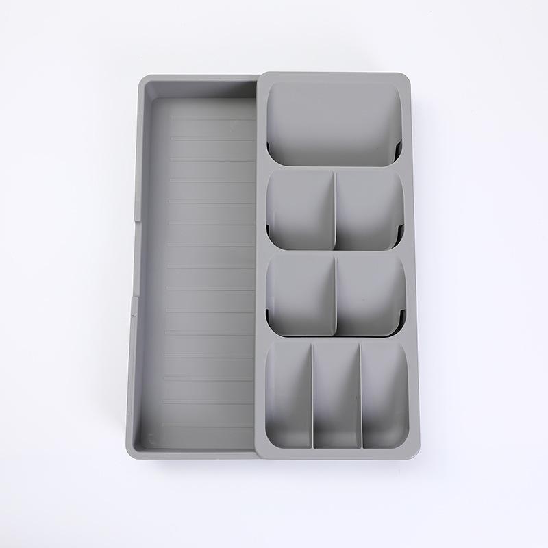 Adjustable Kitchen Drawer Shelf Expandable Storage Rack Cutlery Utensil Organizer with Dividers for Kitchen Utensils Spatulas