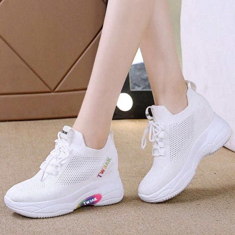European and American High Rise Sports Shoes 2024 New Thick Sole Versatile Women's Casual Vulcanized Dad Shoes Platform Sneakers