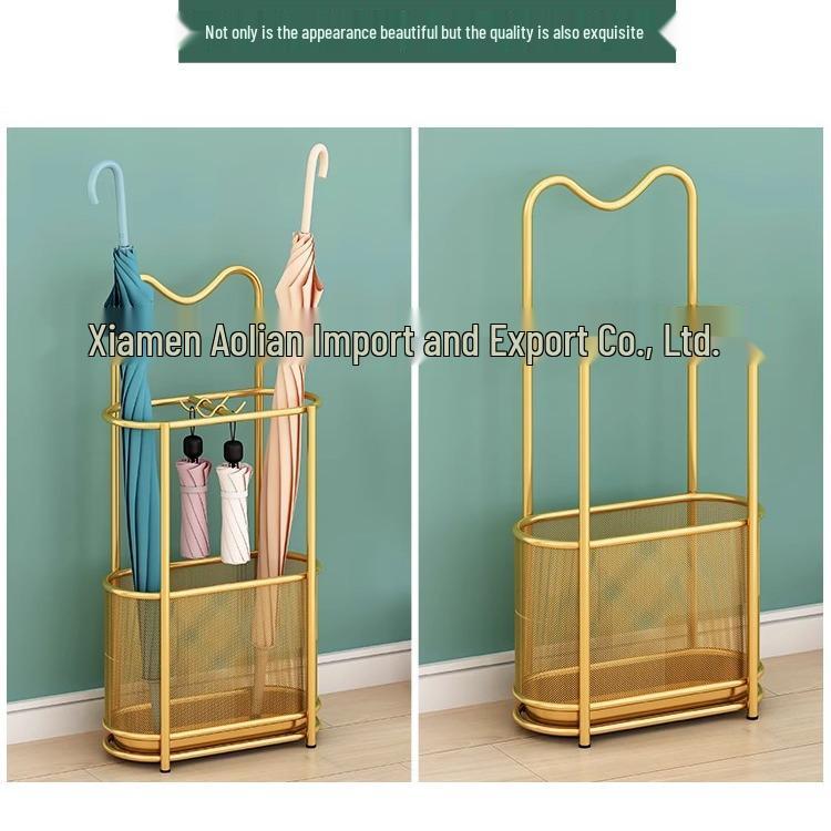 Creative Wrought Iron Umbrella Stand for Home, Hotel, or Lobby Entrance