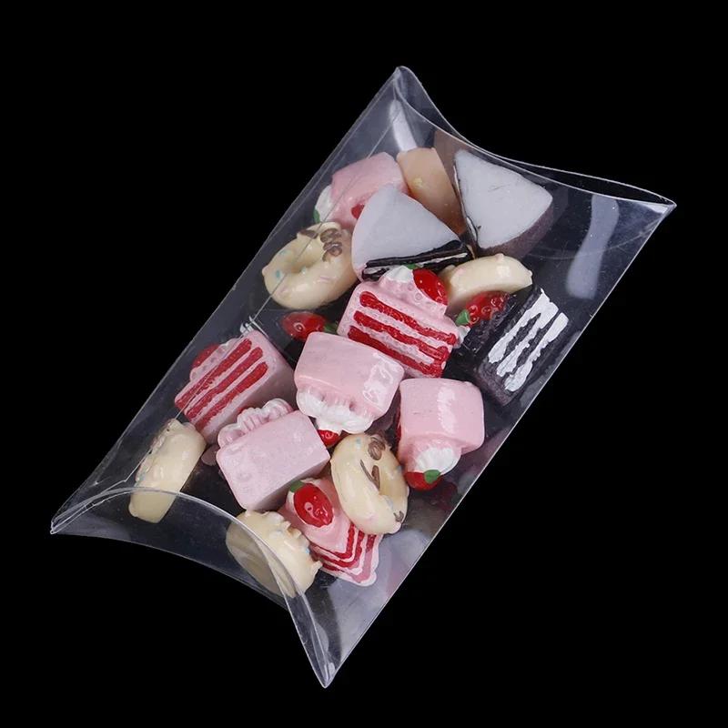 50pcs pillow shape clear PVC candy box packaging gift box wedding party favor