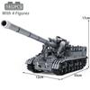 MOC Tank Building Blocks Military Series Rocket Launcher Tank Missle Armored Vehicle Tractor Bricks 3D Model Toys Sets Kid Gifts