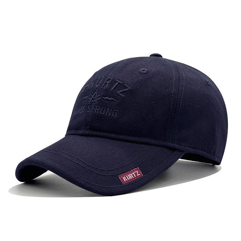 

Plus Size 65cm Versatile Baseball Caps Man Top Quality Cotton Soft Sun Hats Women Big Bone Man Outdoors Causal Peaked Hat Male L55-59cm темно-синий