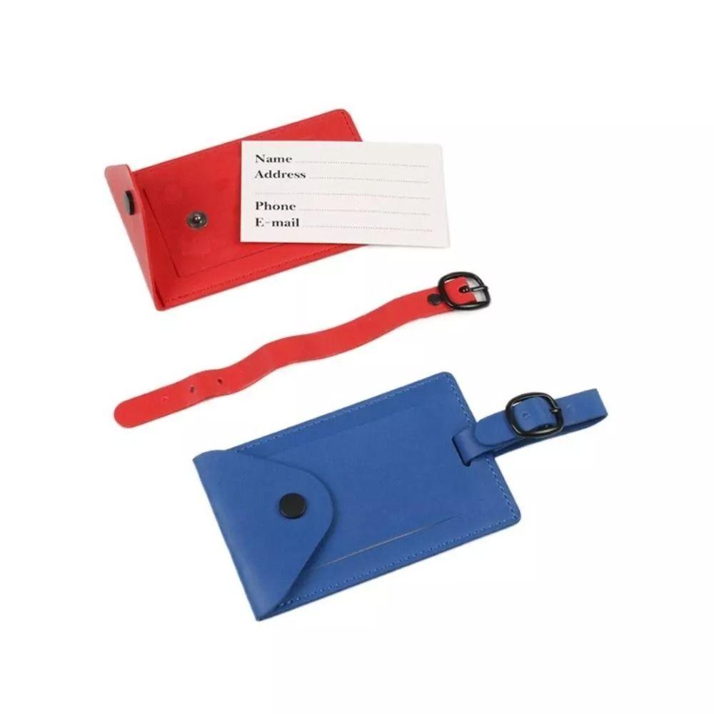Portable Multicolor Baggage Tag Anti-lost Leather Airplane Suitcase Tag Travel Luggage Tag