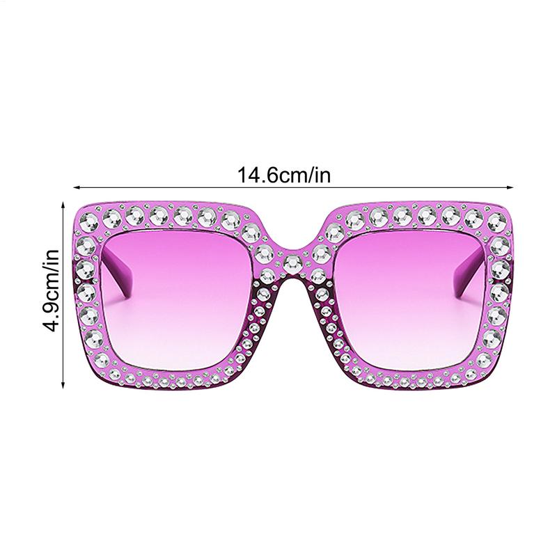 Women Fashion Rhinestone Sunglasses Steampunk Vintage Rhinestone Sunglasses Lens Sun Glasses Shades for Female