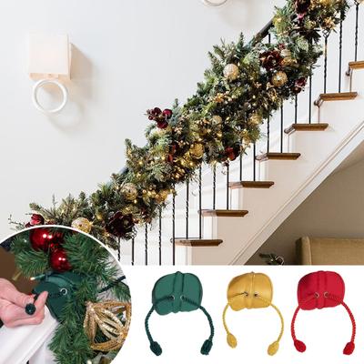 Weihnachtsgeländer Schutz Girlandenbinder Verstellbarer Handlauf Gepolsterter Girlandenaufhänger Rutschfeste Kranzbinder für Innentreppendekoration