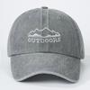 Adjustable buckle baseball cap with forest print, curved brim, outdoor casual duckbill cap, adjustable for sun protection