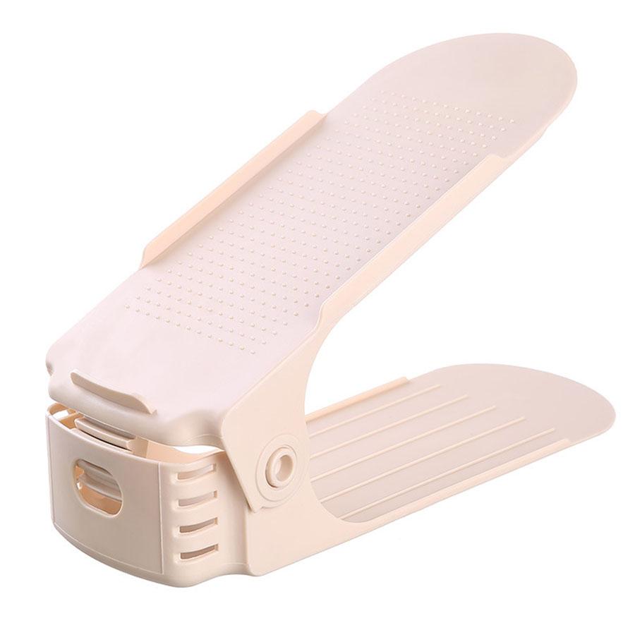 Plastic Shoe Rack with Adjustable Height, 4-speed Thick Double-layer Shoe Support, Integrated Shoe Storage Rack, Shoe Cabinet