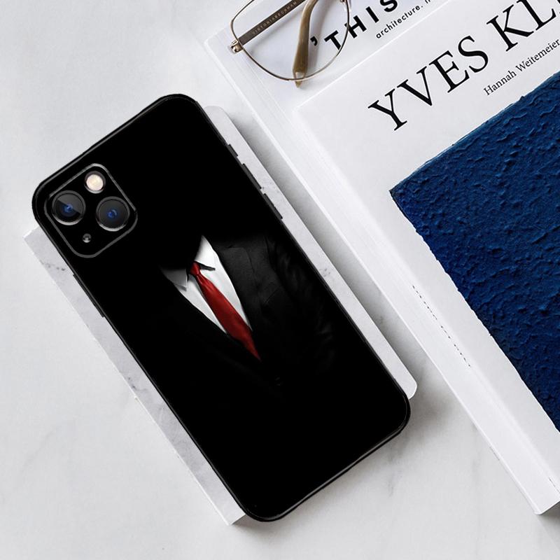 Man Hitman Agent Silicone Case For iPhone 13 11 14 12 Pro Max X XR XS Max 6 7 8 Plus SE2 13 Mini Soft Cover
