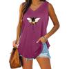 Women Fashion V-neck Sleeveless T-shirt Women Casual Loose Tank Top