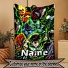 Custom Name Personalized Ben 10 Cartoon Print Blanket, Home Decor, Bedroom, Sofa, Camping, Couch, Gifts for Birthday ChristmasEnthusiasts