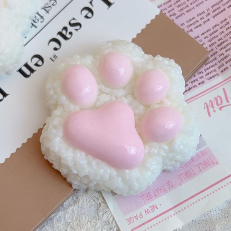 New Cute Rice Paw Squeeze S Squishy Stress Relief Decompression  Pink Pinching Release Hand Fidget  Birthday Gift