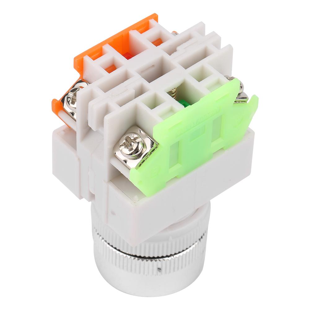 Self Locking Flat Head Red Push Button Switch 22mm Mount LAY3711BNZS