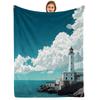 Death Moth Floral Black Sketch Anime Cartoon Flannel Blanket Soft Warm Throw for Bedroom Sofa Car Kids Holiday Gift